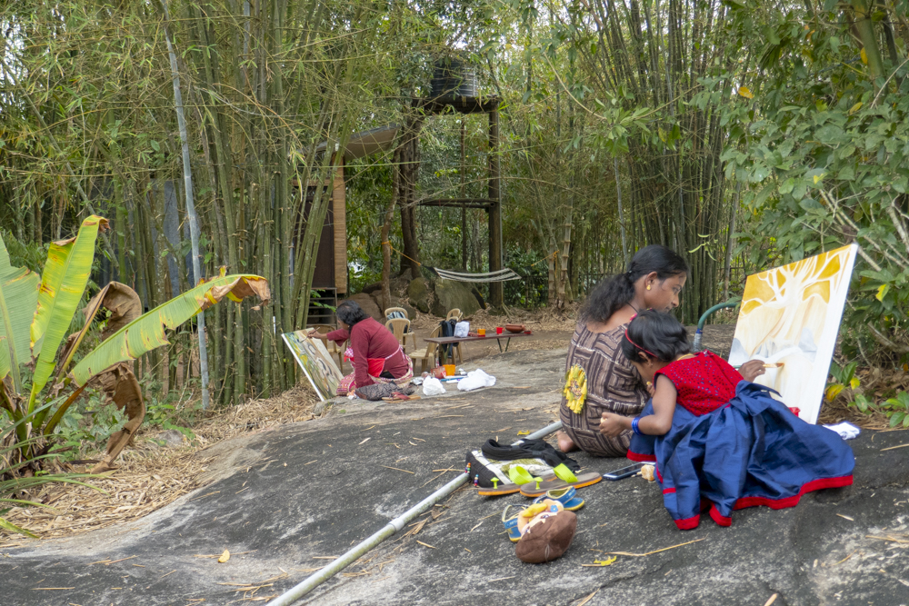 Art Camp in the Uravu Bamboo Grove Resort and Biennale in Kochi